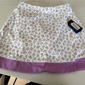 RLX Ralph Lauren Floral Golf Skort - White and Purple
